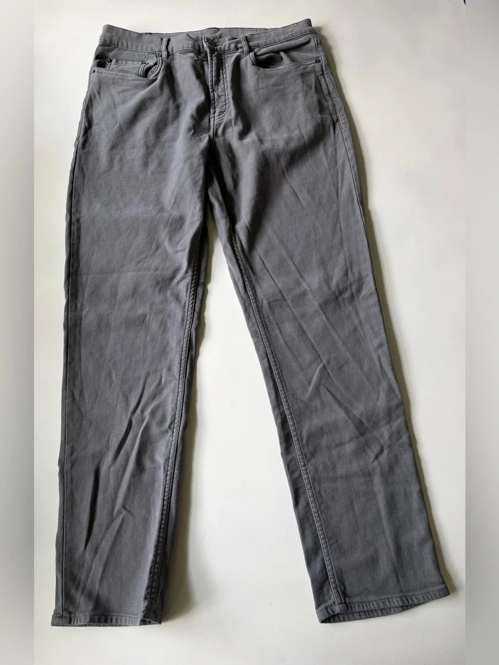Faherty Pants Mens Size 33x30 Gray Stretch Terry Five Pocket Casual Soft
